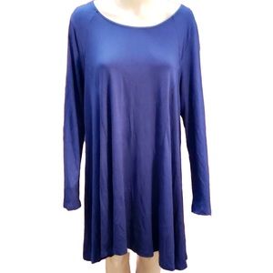 Navy zipper back tunic XL